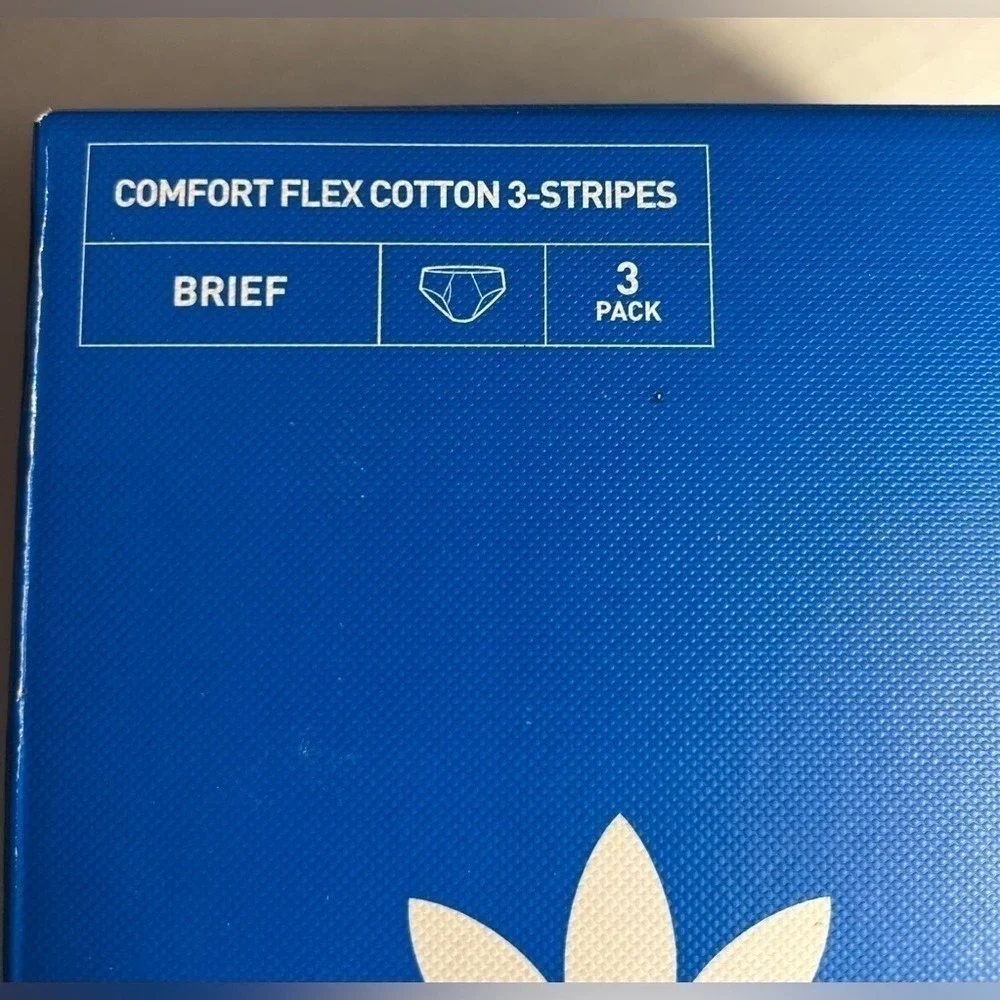 Adidas Originals Mens Comfort Flex Cotton 3-Stripes Briefs 3-Pack Medium 4A1M50